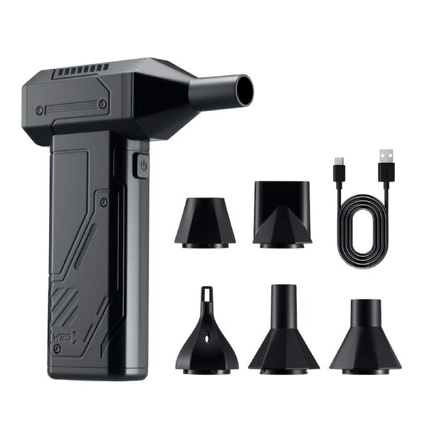 Compressed Air Duster Super Power Turbo Fan Electric Mini Blower 130000RPM 3 Speed LED Fast Charging Cleaning Kit PC Computer Outdoor Home Car
