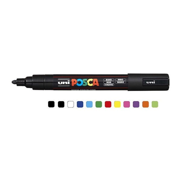 Posca PC-5M MedBlt Mk Ast Pk12