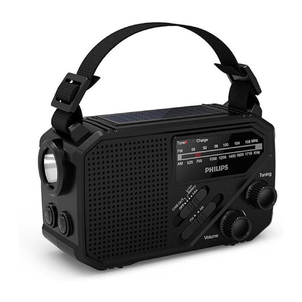 Philips Portable Rechargeable Battery & Solar Charge Radio Torch