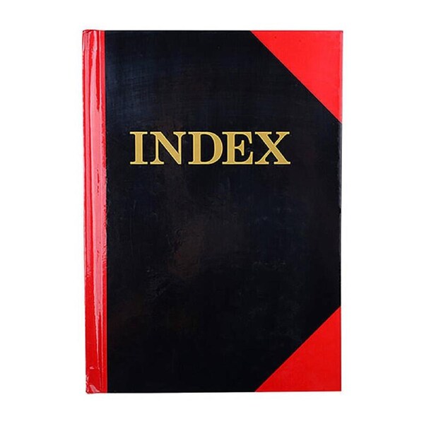 Cumberland Red & Black A5 100 Leaf Indexed