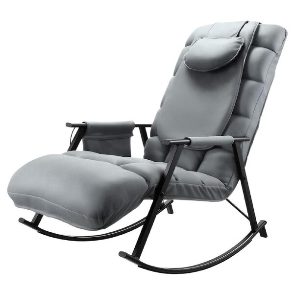 Massage Chair Rocking Sofa Recliner Armchair Full Body Massaging Seat Shiatsu Heated Relax Back Neck Shoulder Leg Massager Kneading Vibration Glider