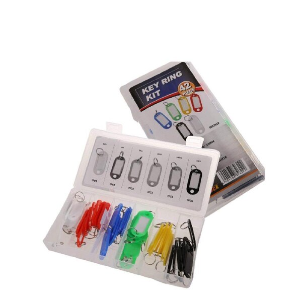 JMV 42pcs Key Ring Kit in PVC Storage Case