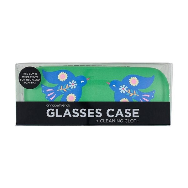 Annabel Trends Glasses Case Combo W/ Matching Cloth 15x6cm Fiesta Bird