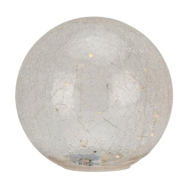 Annabel Trends Small Glass Crackle Light Ball Globe Home Decor 15cm