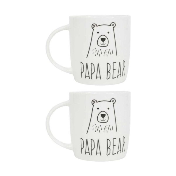 2PK Annabel Trends Porcelain Coffee Tea Drinking Mug For Dad 9x9cm Papa Bear
