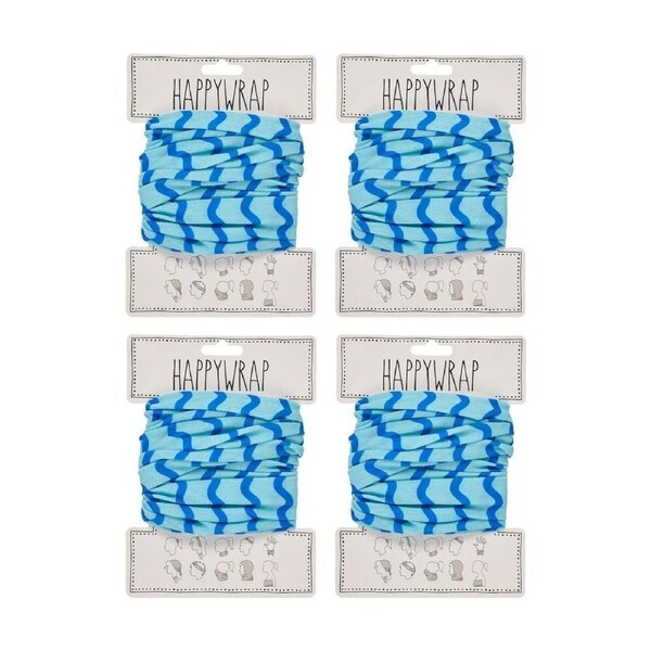 4PK Annabel Trends Happywrap Women's Hair Accessory 50x25cm Blue Wave