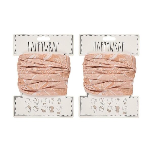 2PK Annabel Trends Happywrap Women's Hair Accessory 50x25cm Trailing Natives Tan