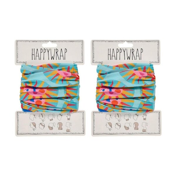 2PK Annabel Trends Happywrap Women's Hair Accessory 50x25cm Fiesta Suns