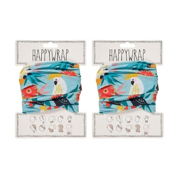 2PK Annabel Trends Happywrap Women's Hair Accessory 50x25cm Cockatoos