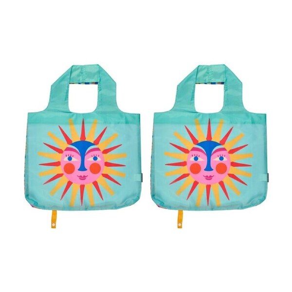 2PK Annabel Trends Reusable 20kg Capacity Shopping Tote Bag 50x42cm Fiesta Sun