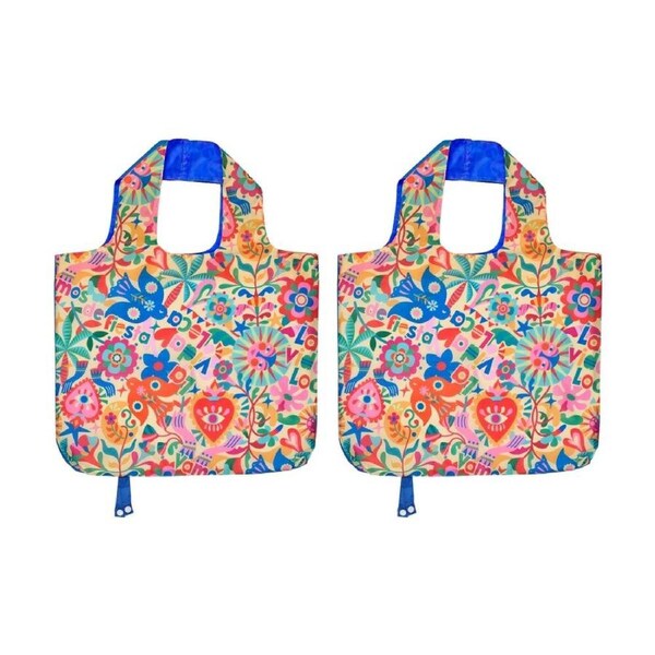 2PK Annabel Trends Reusable 20kg Capacity Shopping Tote Bag 50x42cm Fiesta