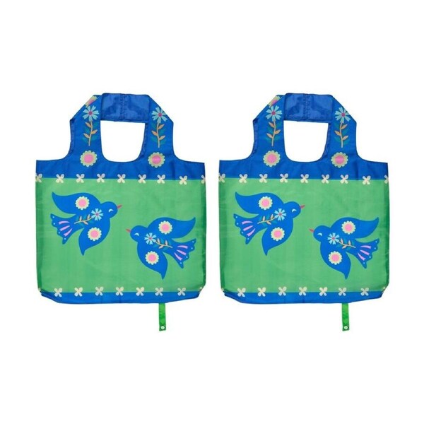 2PK Annabel Trends Reusable 20kg Capacity Shopping Tote Bag 50x42cm Fiesta Bird