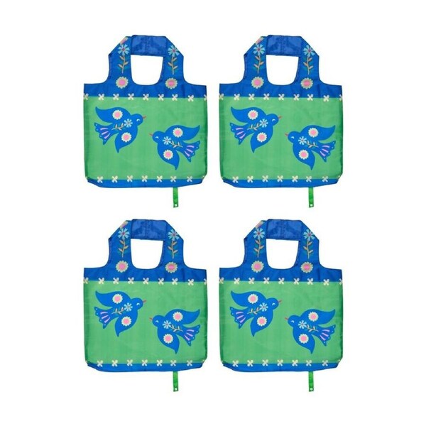 4PK Annabel Trends Reusable 20kg Capacity Shopping Tote Bag 50x42cm Fiesta Bird