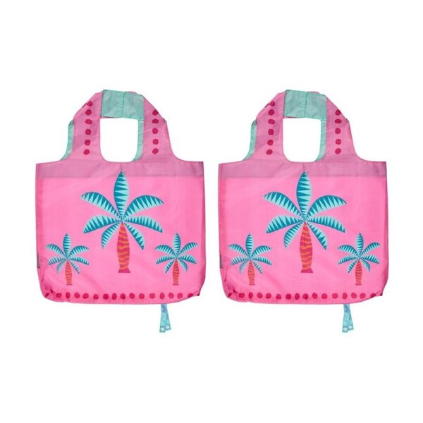 2PK Annabel Trends Reusable 20kg Capacity Shopping Tote Bag 50x42cm Fiesta Palm
