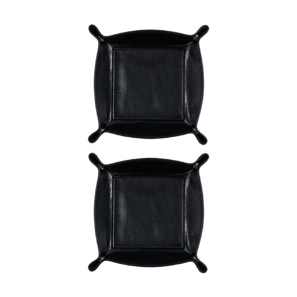 2PK Annabel Trends Mens Storage Loose Change Coin Jewellery & Keys Tray 12x12cm