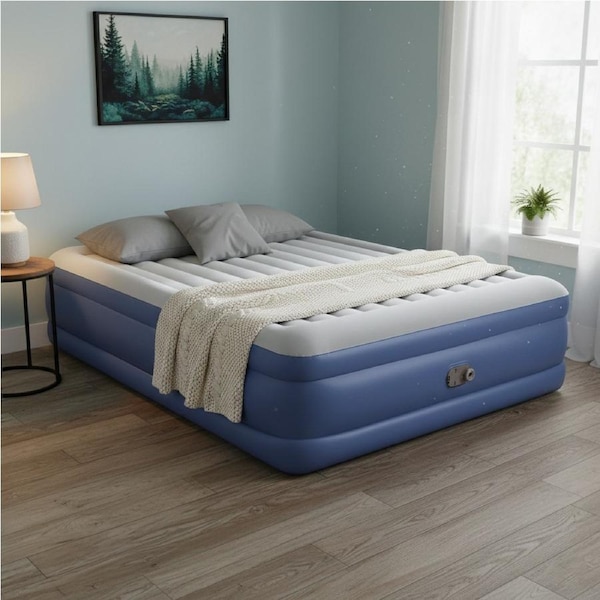 Bestway 203 x 193 x 56cm Tritech Air Mattress King Built-in AC Pump