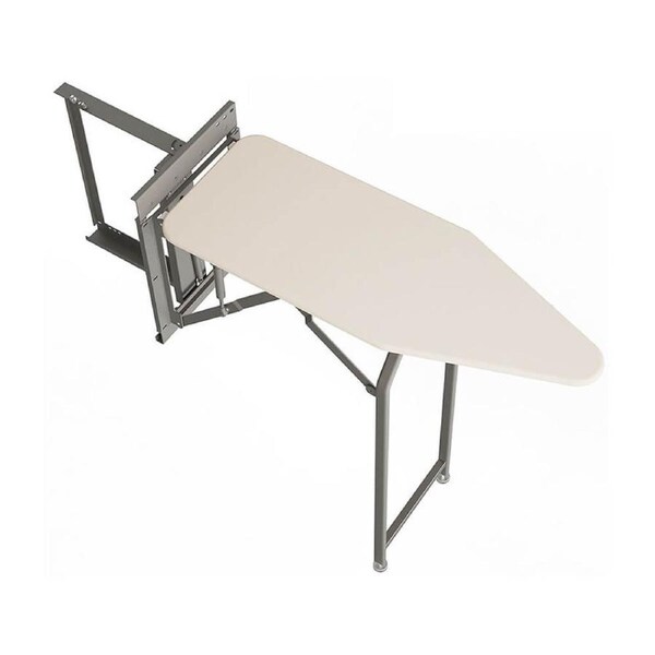 HEUGER Side-Mounted Retractable Folding Ironing Board - 925mm - White