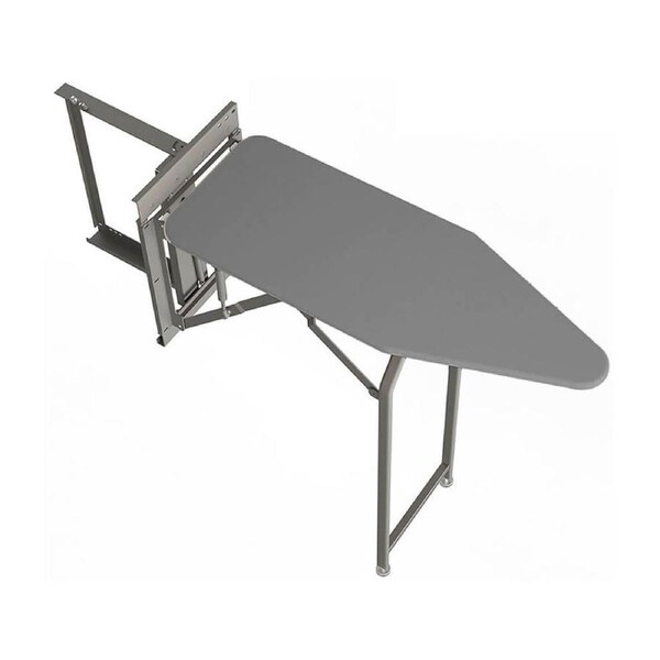 HEUGER Side-Mounted Retractable Folding Ironing Board - 925mm - Grey