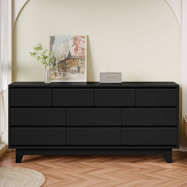 ALFORDSON 10 Chest of Drawers Dresser Storage Cabinet Black