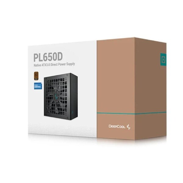DeepCool PL650D 650W 80+ Bronze Certified Non-Modular ATX Power Supply(Direct Cable), 120mm Fan, DC to DC, ATX3.1, 100,000 MTBF, 85% Efficiency