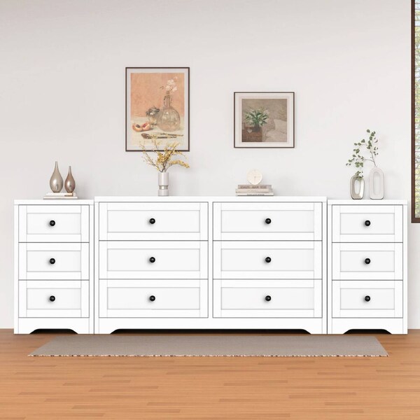 ALFORDSON 6 Chest of Drawers 2x Bedside Table Storage White