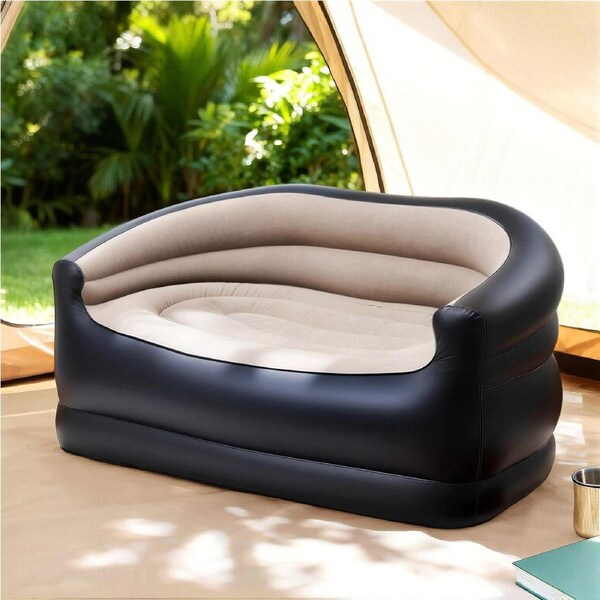 Gardeon Outdoor Air Sofa Inflatable Couch Two-Seater Chair with Pump Blow Up Couches for Camping