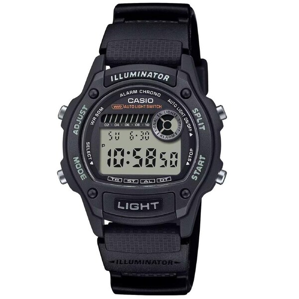 Casio Black 50m Unisex Multifunction Digital Sports Watch W-220H-1A