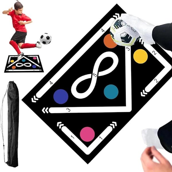 Football Skills Training Mat Non Slip Adults Dribble Training Carpet Sports