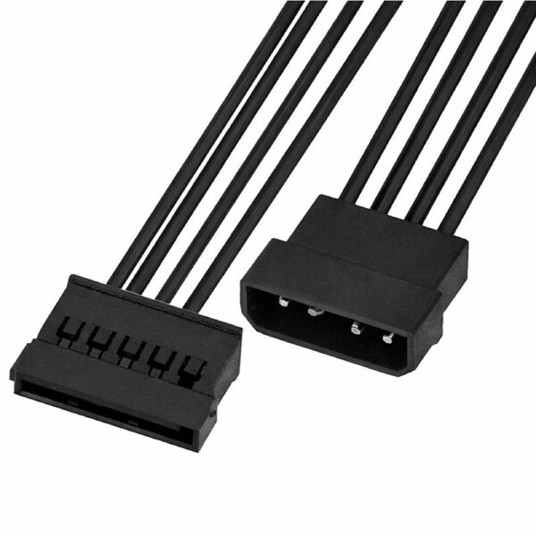 [NB-SATA-MOLEX-025] 25cm 4 Pin Molex to SATA Power Cable (SATA to Molex) Black