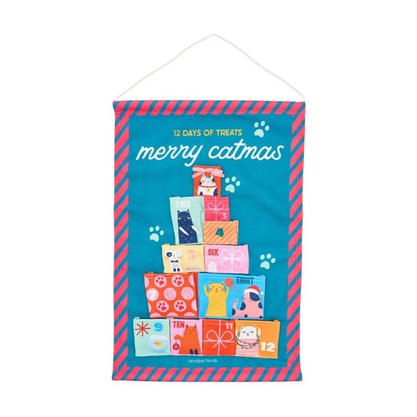 Annabel Trends Reusable Cat Christmas Advent Calendar 39x58.5cm