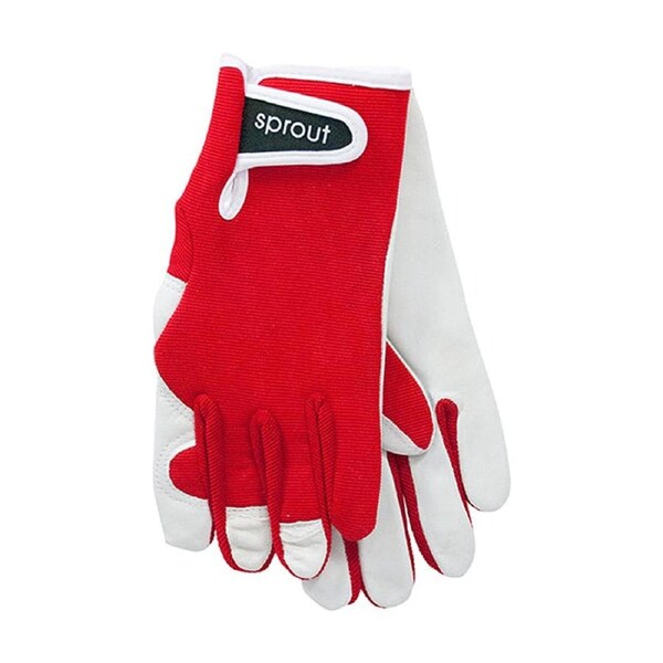 Annabel Trends Sprout 100% Goatskin Gardening Gloves Red & White