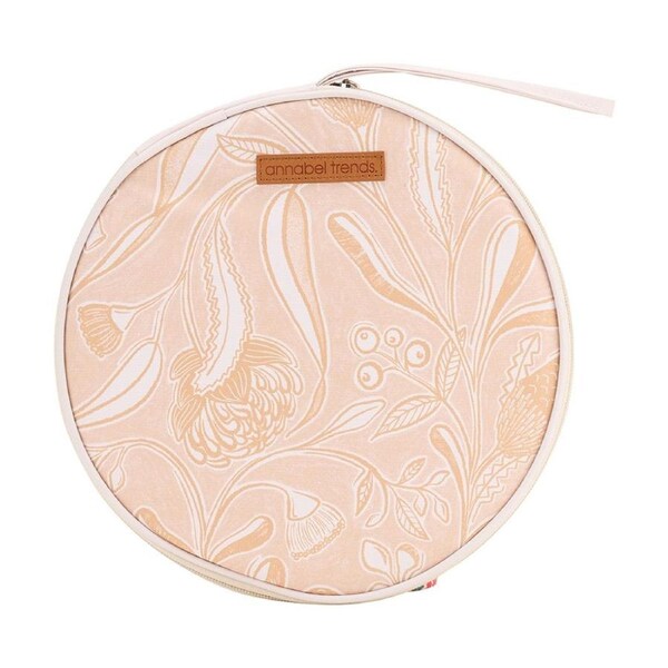 8pc Annabel Trends Picnic Round Cutlery & Plate Set Trailing Natives Tan