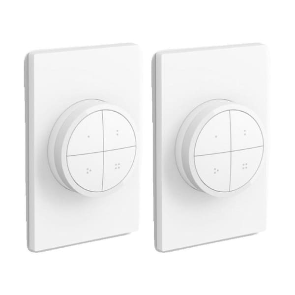 2PK Philips Hue Tap Remote Control Dial Switch Wall/Magnetic Surface Mount White