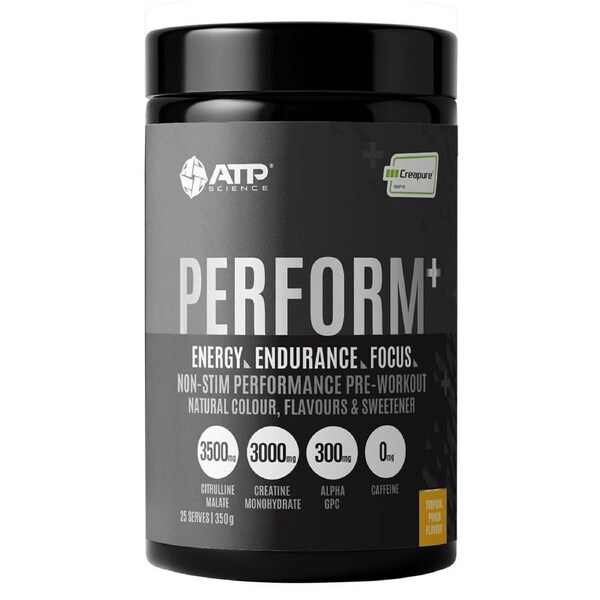 ATP Science Perform+ Pre-Workout Tropical Punch 350g