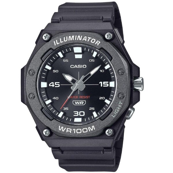Casio Black Grey Men's 100m 3-Hand Analog Sports Watch MW-620H-1A