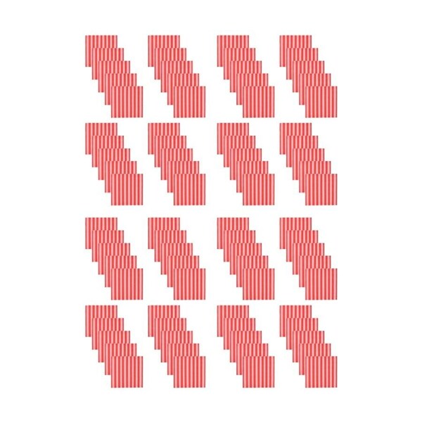 4x 20pc Annabel Trends Red & Pink Stripes Paper Napkins 23.5x33cm