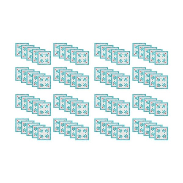 4x 20pc Annabel Trends Blue Paper Napkins Fiesta Palm Trees 23.5x33cm