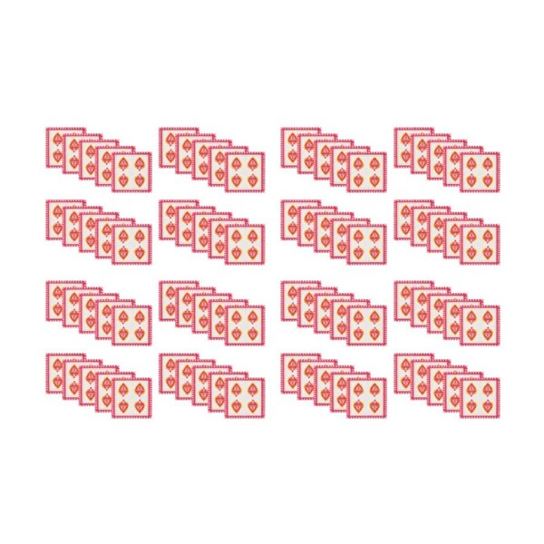 4x20pc Annabel Trends Pink & Red Festive Paper Napkins Fiesta Heart 23.5x33cm