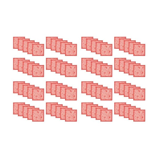 4x 20pc Annabel Trends Red & Pink Paper Napkins Trailing Natives 23.5x33cm