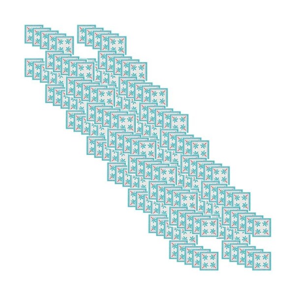 8x 20pc Annabel Trends Blue Paper Napkins Fiesta Palm Trees 23.5x33cm