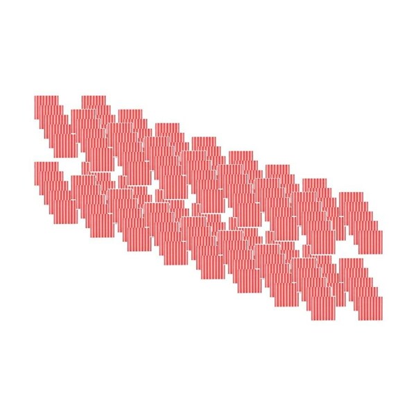 8x 20pc Annabel Trends Red & Pink Stripes Paper Napkins 23.5x33cm