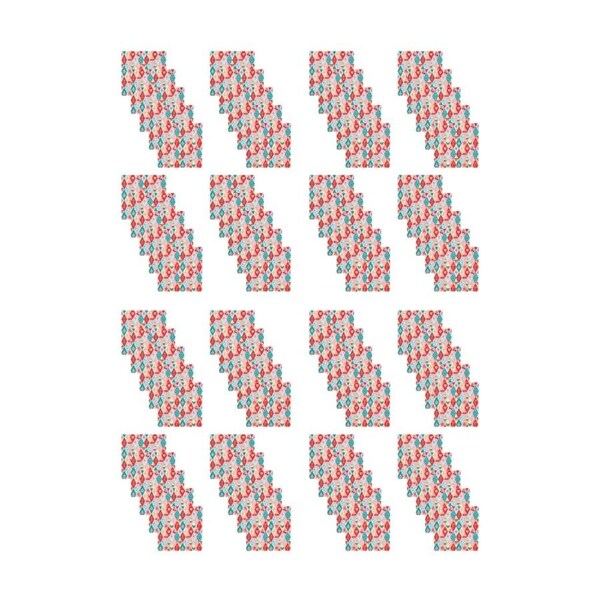 4x 20pc Annabel Trends Multicoloured Paper Napkins Christmas Harlequin 23.5x33cm