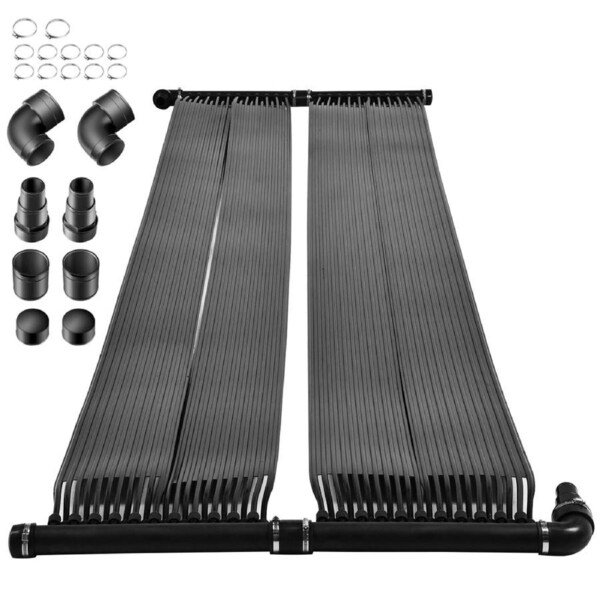 Advwin Solar Pool Heating Panels, Two 600*75cm Pool Heaters, Raises Temperature 6-10 Fahrenheit