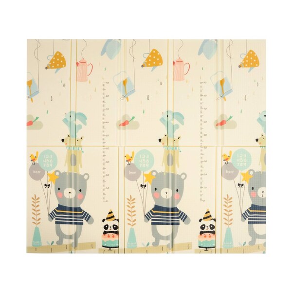 Playpals Kids Play Mat Baby Crawling Foldable Floor Pad 2CM Thick XPE Foam Non-slip Bear