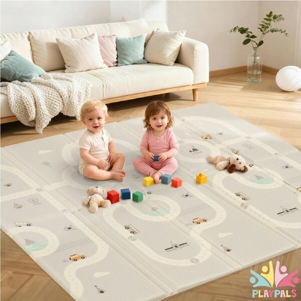 Playpals Kids Play Mat Baby Crawling Foldable Floor Pad 2CM Thick XPE Foam Non-slip Road