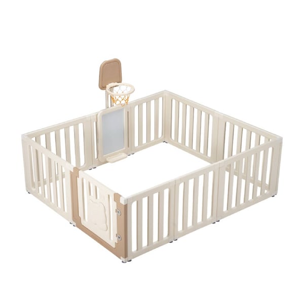 Playpals Baby Playpen 10 Panels Kids Safety Gate w/Drawing Whiteboard