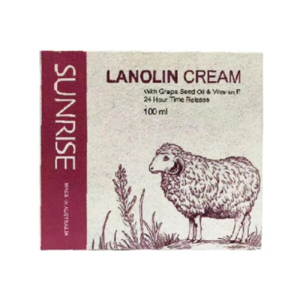Sunrise Lanolin Cream With Grape Seed Oil 100ml