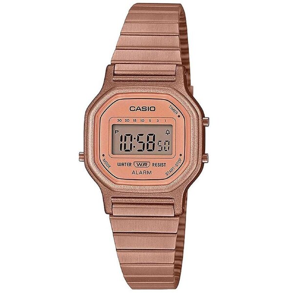 Casio Rose Gold Women's Small Stainless Steel Digital Watch LA-11WR-5A