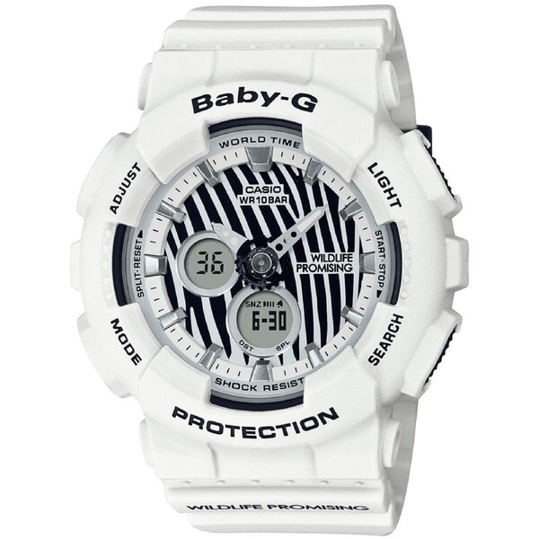 Casio Baby-G Zebra Print Wildlife Collaboration Women's Sports Watch BA-120WLP-7A