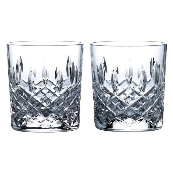 Royal Doulton Ashmere Crystal Whiskey Tumbler 290ml - Set of 2 Glasses